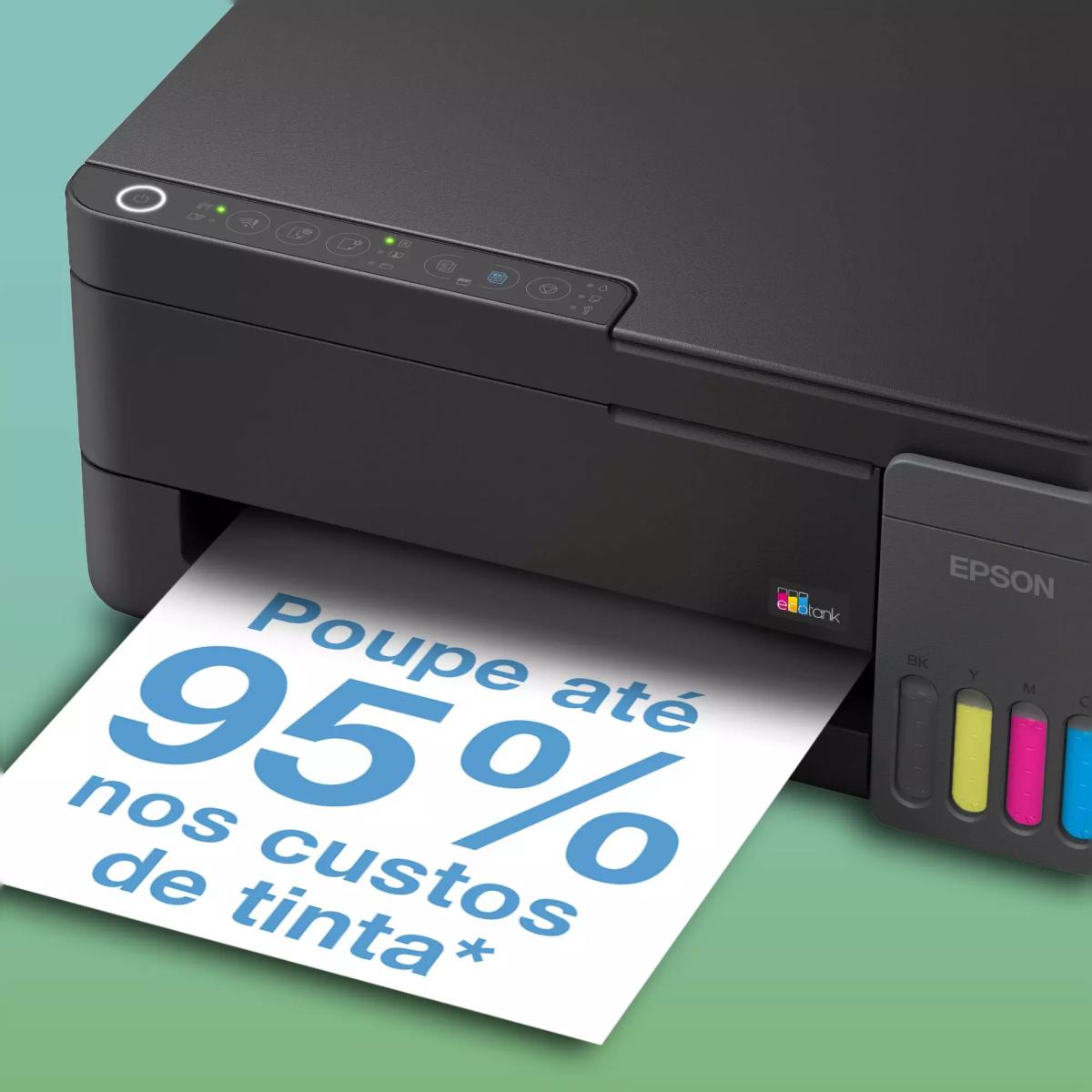 Impressora Jato de Tinta Epson EcoTank ET-2910 Multifunções - Impressão, Cópia, Digitalização - Duplex Manual, Wireless Preto-7