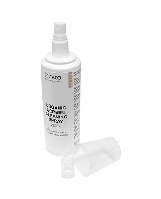 Imagem 0 de Spray de Limpeza Deltaco para Ecrãs Biodegradável 250 ml - Hortelã Pimenta