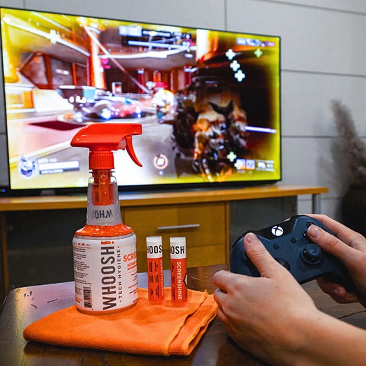 Spray de limpeza 500 ml + Pano 32x32cm Whoosh SCREEN SHINE PRO REFILLABLE 3