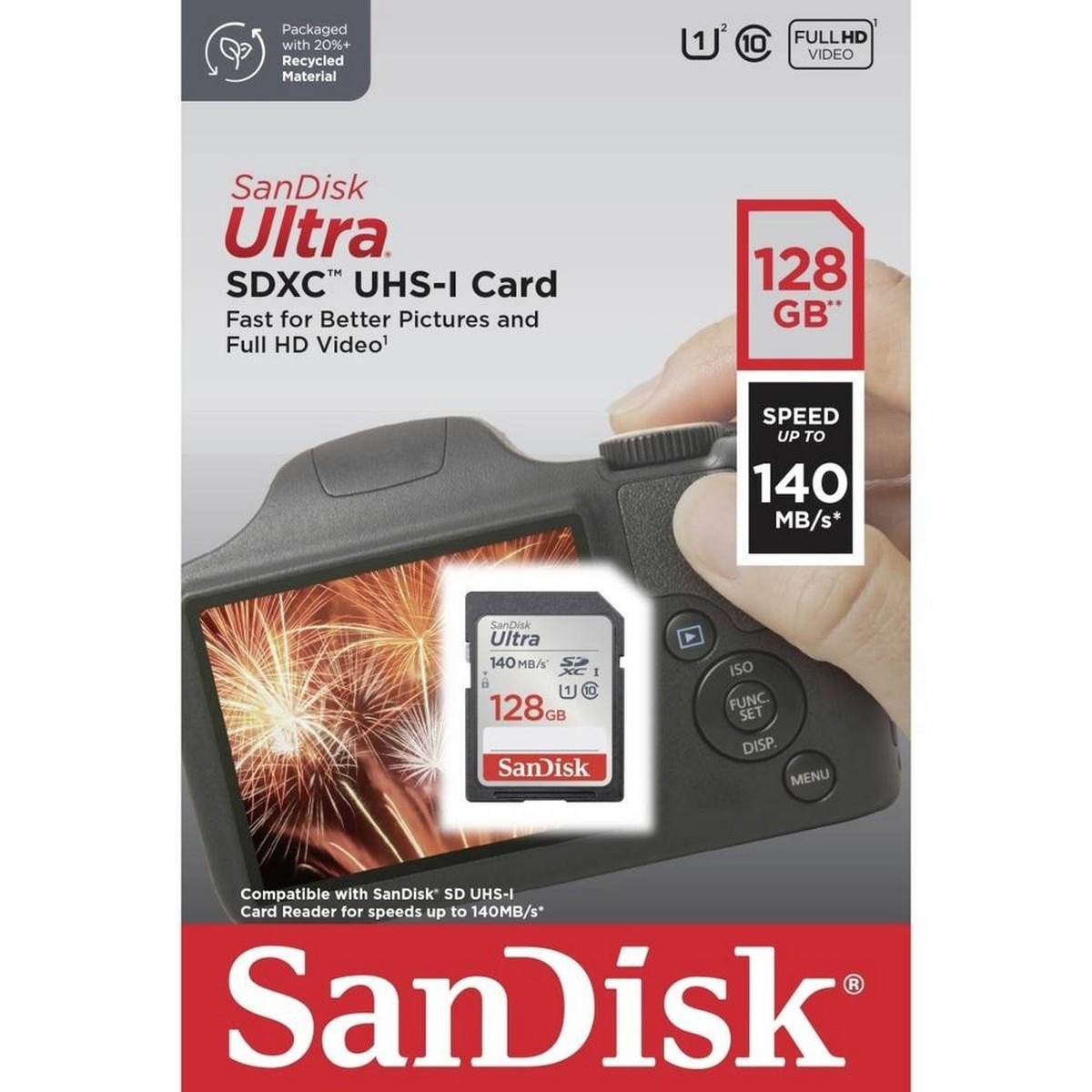 Imagem 0 de Cartão de Memória SanDisk Ultra 128GB SDXC 140MB/s