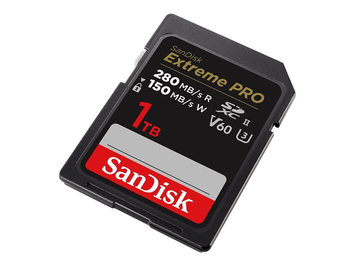 Cartão de Memória SanDisk SD Exteme Pro 1 TB, 280 MB/S V60 UHS-II 2