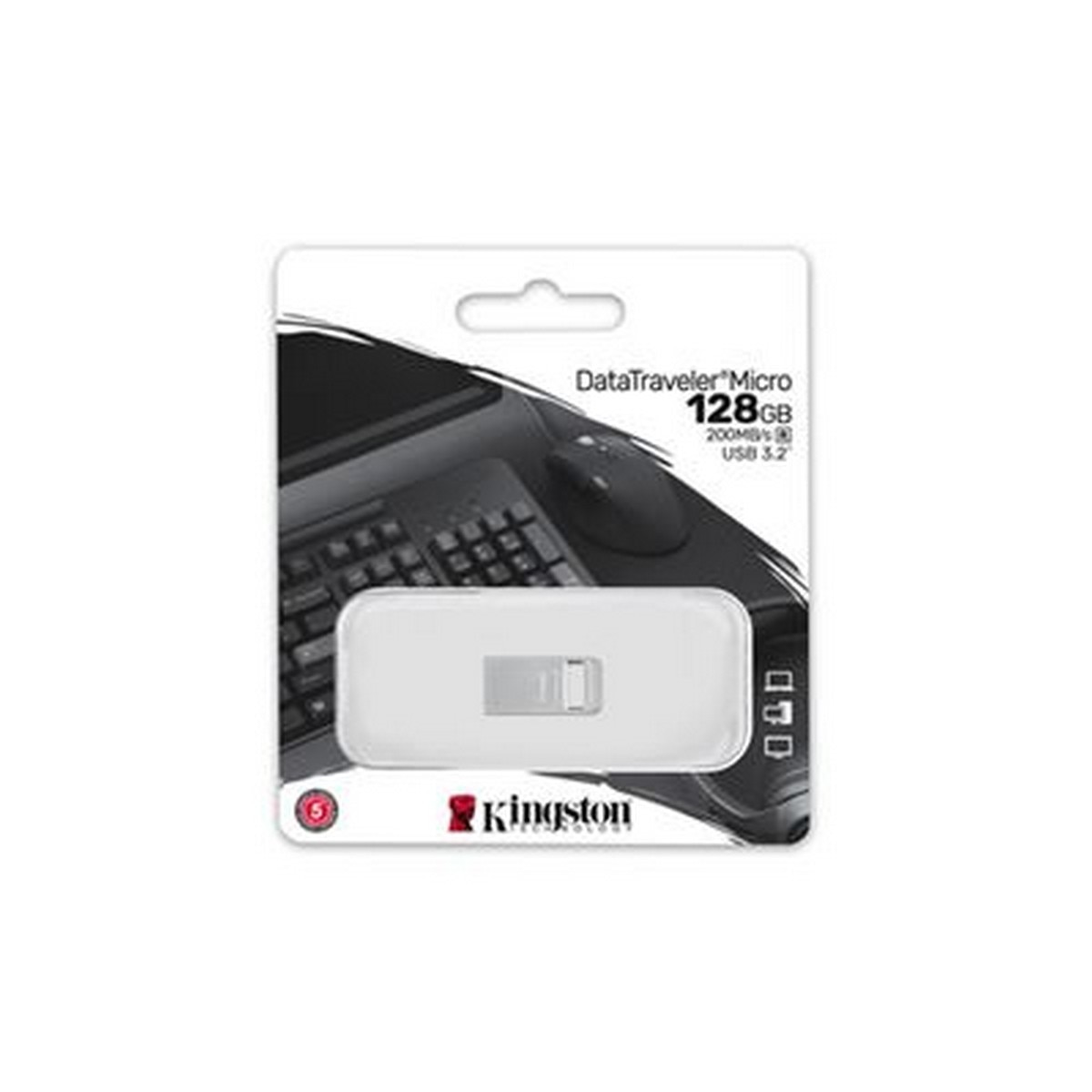 Pen USB Kingston DataTraveler Micro 128 GB - Prateado 4