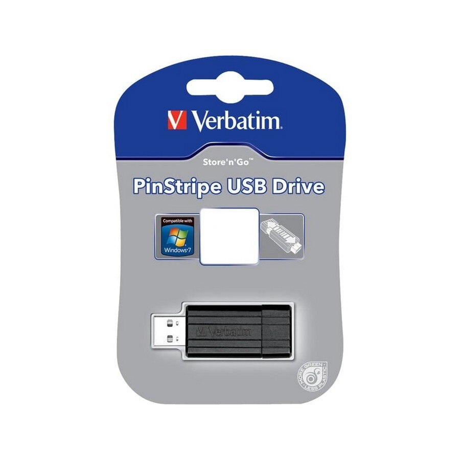 Pen Drive Verbatim PinStripe Unidade USB de 16 GB - Preto Preto-4