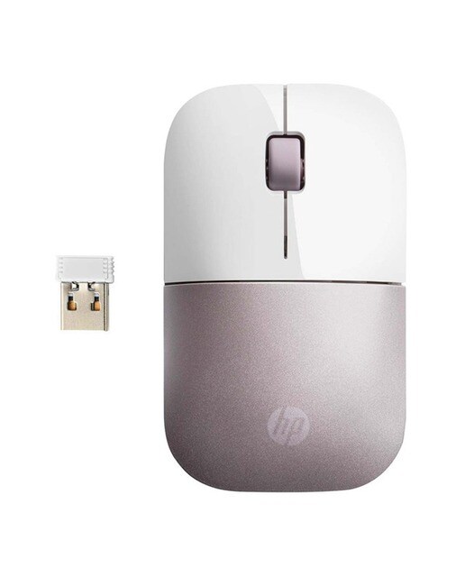 Rato sem Fios HP Z3700 de 2,4 GHz - Rosa/Branco Rosa / Branco-1