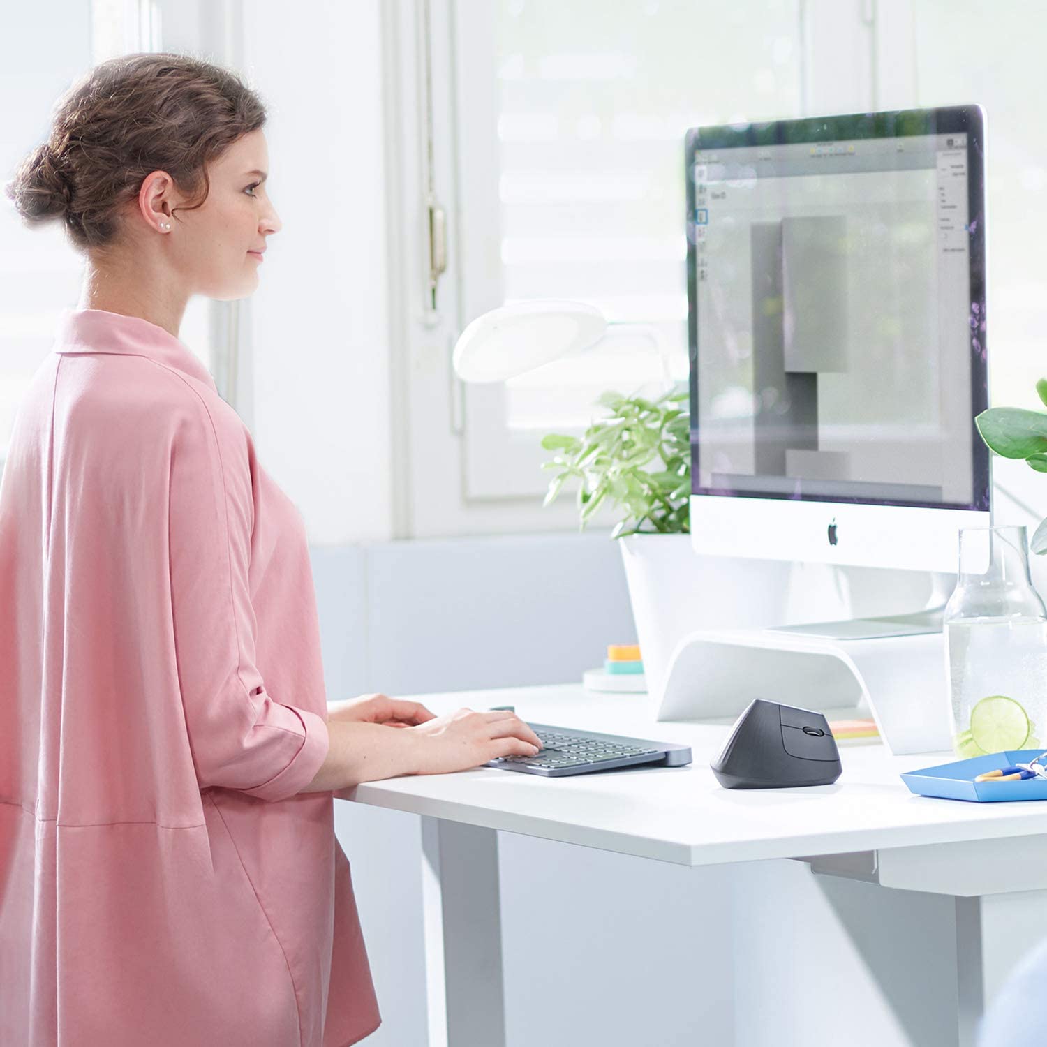 Rato Óptico Ergonómico Logitech MX Vertical Cinzento-3