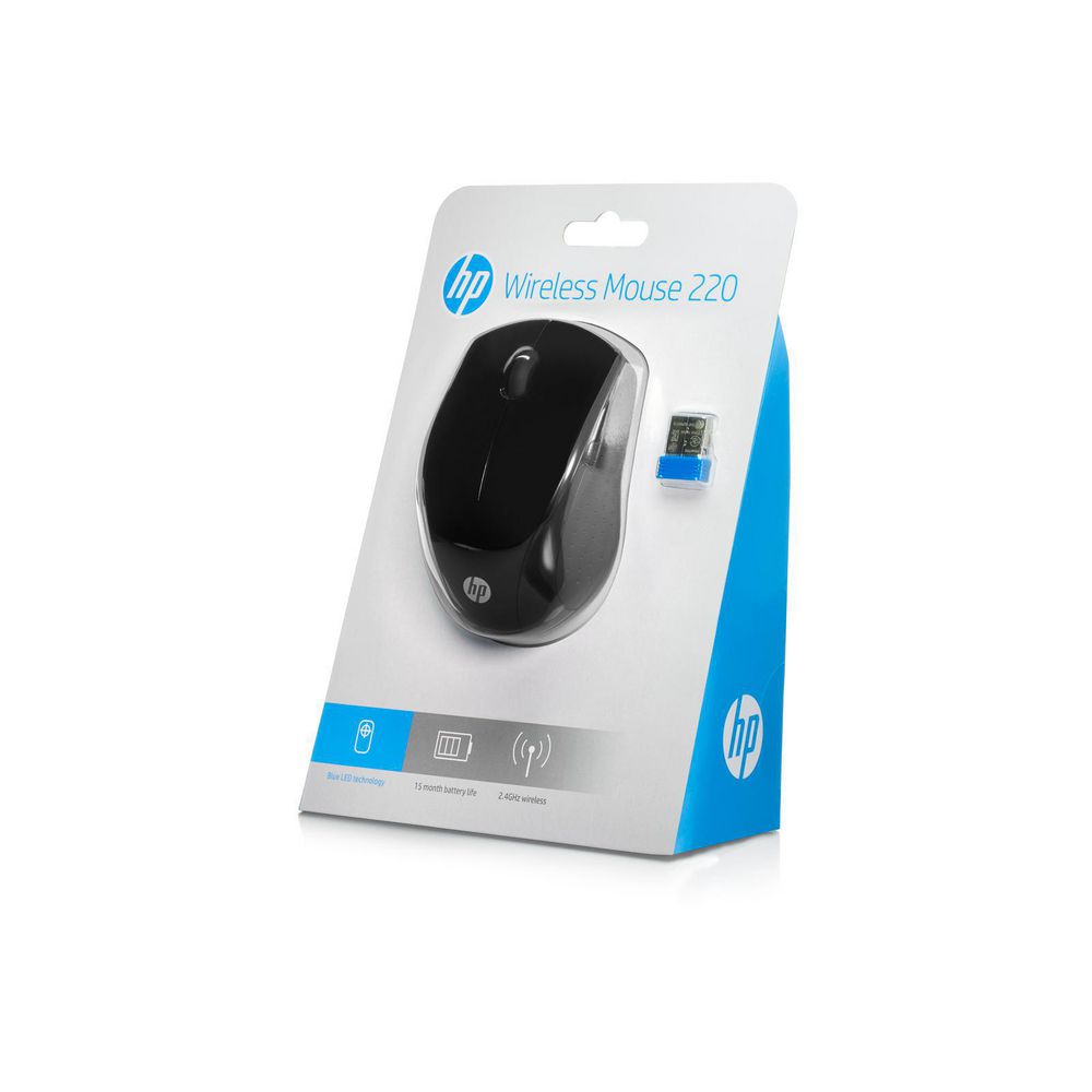 Rato Sem Fios HP 220 - Preto Preto-3