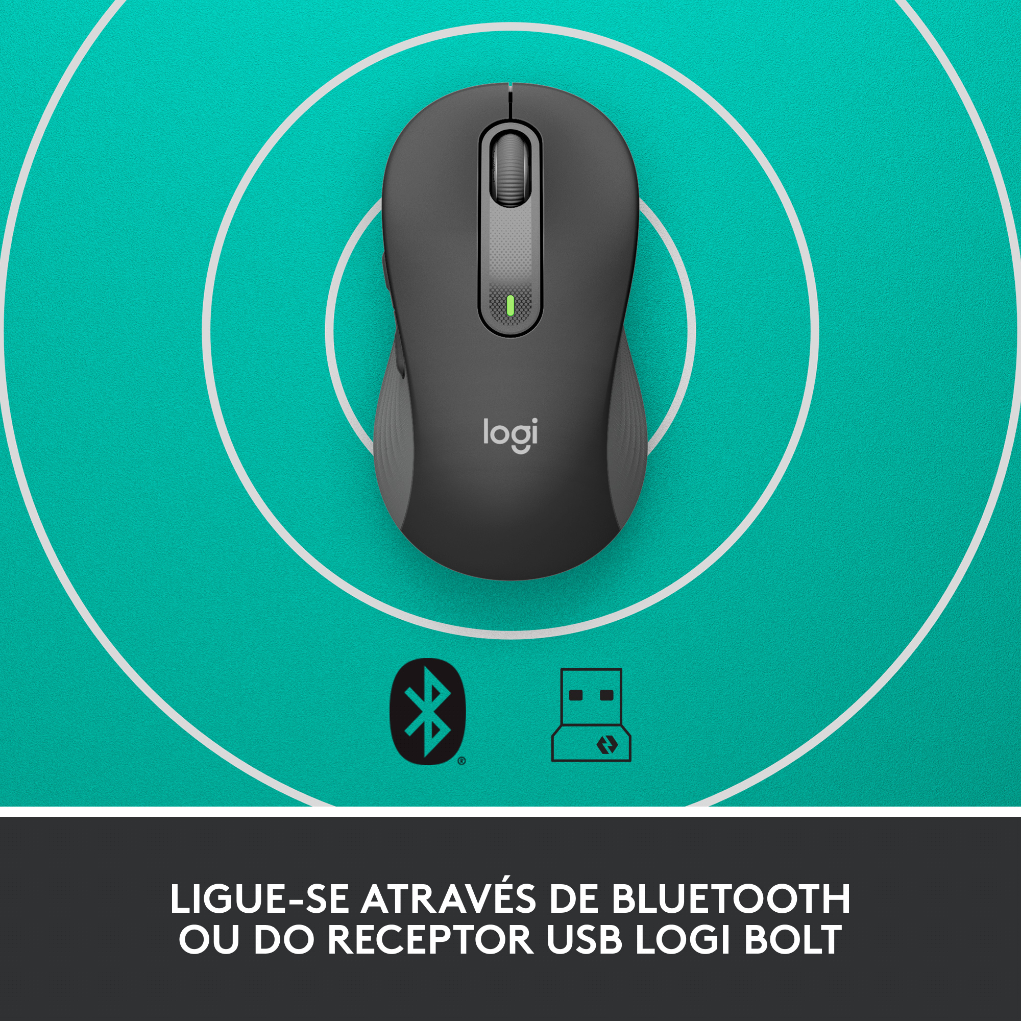Rato Óptico Logitech Signature M650 L Wireless/Bluetooth 2000 DPI - Graphite Grafite-4