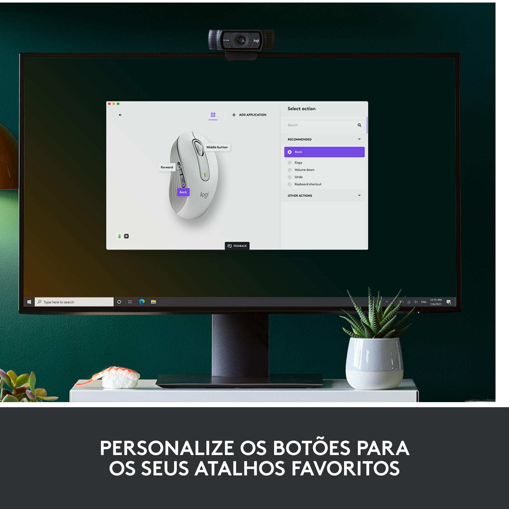 Rato Óptico Logitech Signature M650 L Wireless/Bluetooth 2000 DPI - Branco Branco-5