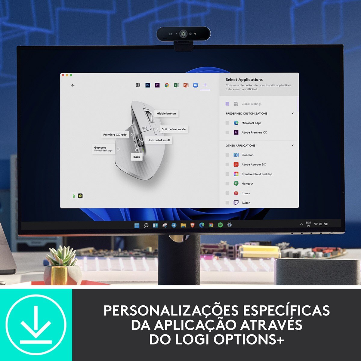 Rato Óptico MX Master 3s Wireless, Bluetooth 8000DPI - Cinzento Claro Cinzento-claro-5