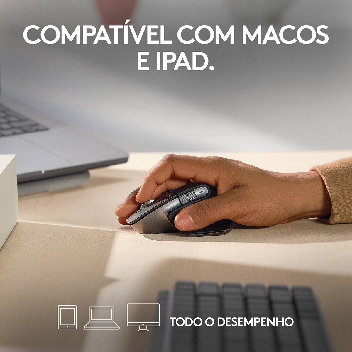Rato Óptico MX Master 3s para Mac Wireless, Bluetooth 8000DPI Preto-2