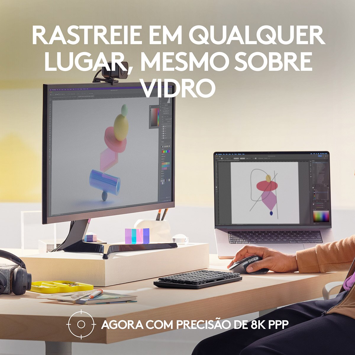 Rato Óptico MX Master 3s para Mac Wireless, Bluetooth 8000DPI Preto-3