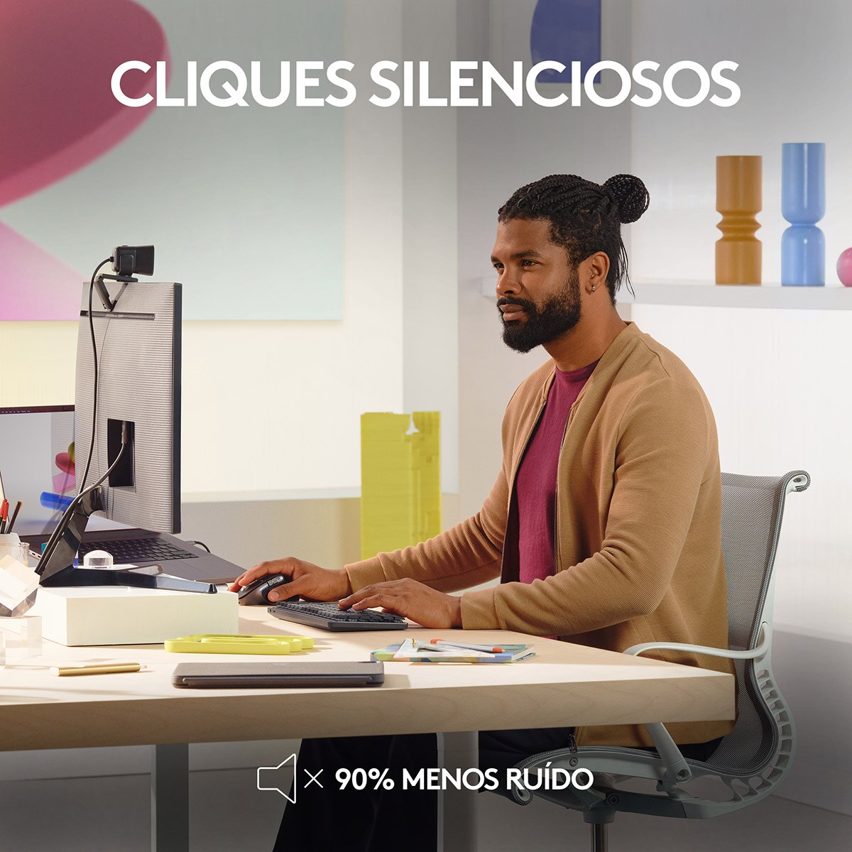 Rato Óptico MX Master 3s para Mac Wireless, Bluetooth 8000DPI Preto-4