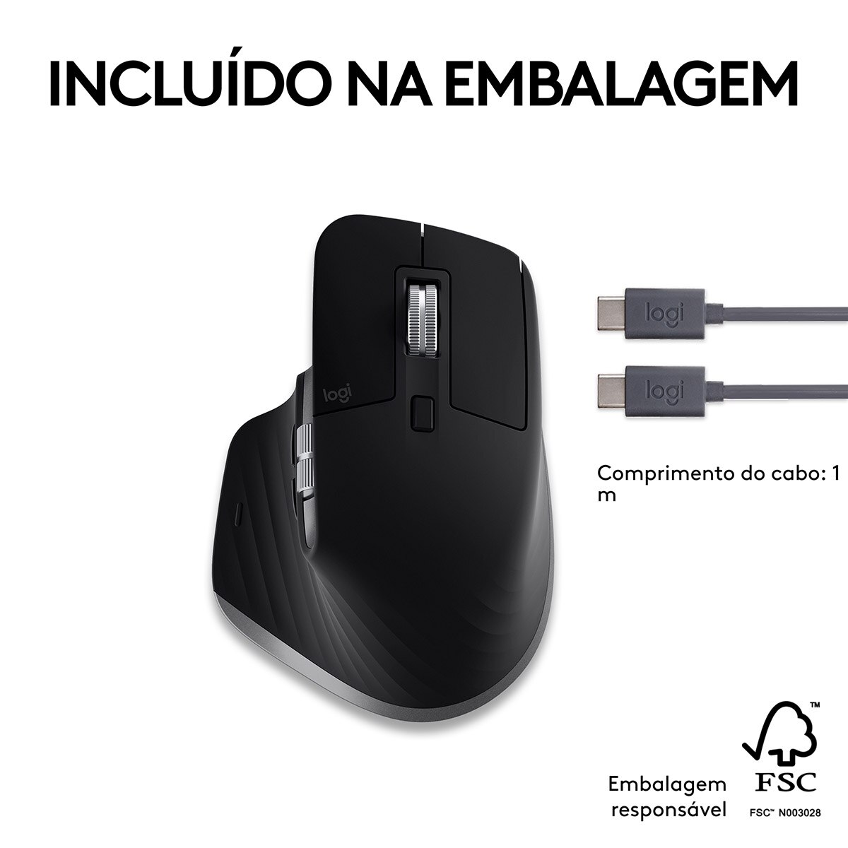 Rato Óptico MX Master 3s para Mac Wireless, Bluetooth 8000DPI Preto-11