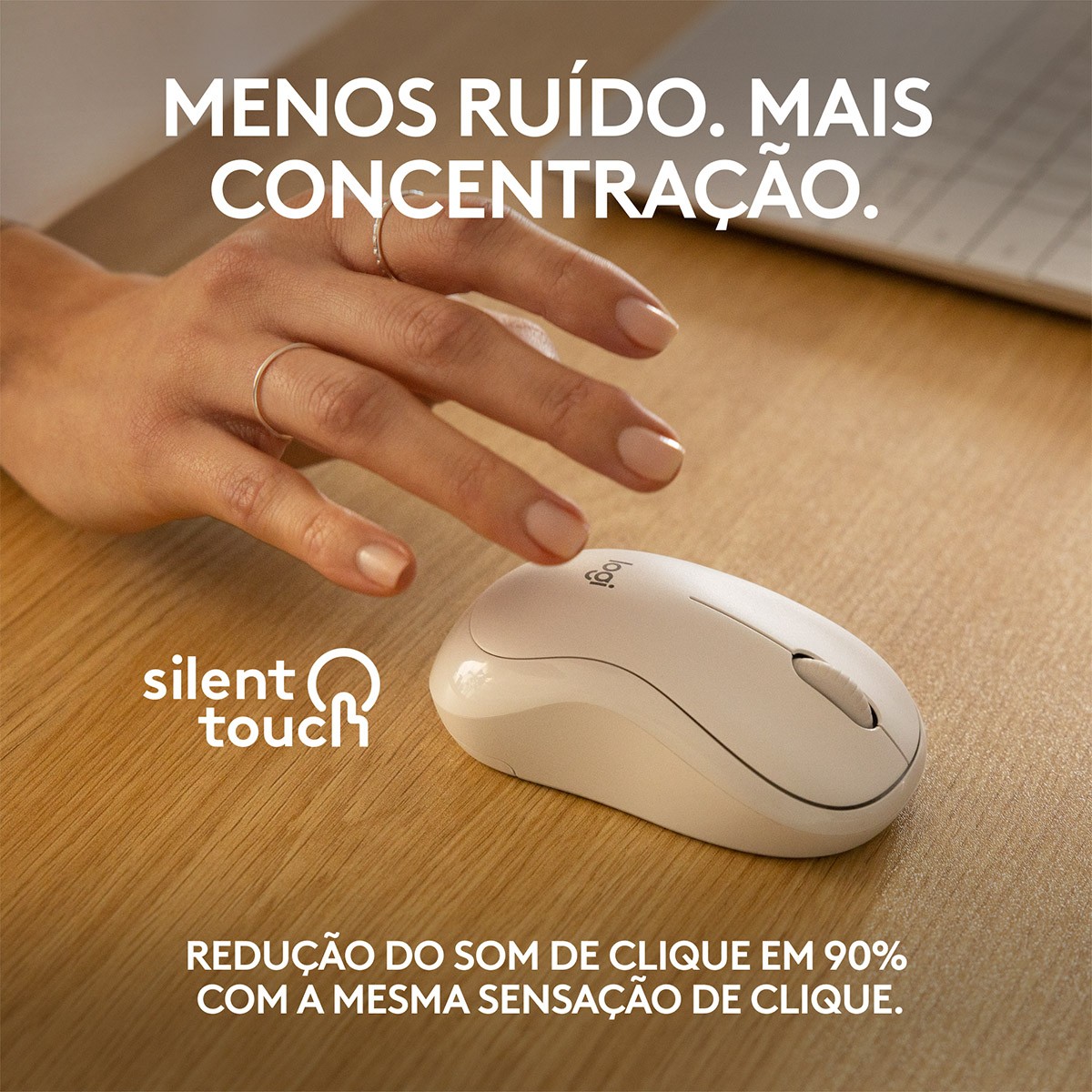 Rato Óptico Logitech M240 Silent Bluetooth 4000DPI - Branco 3