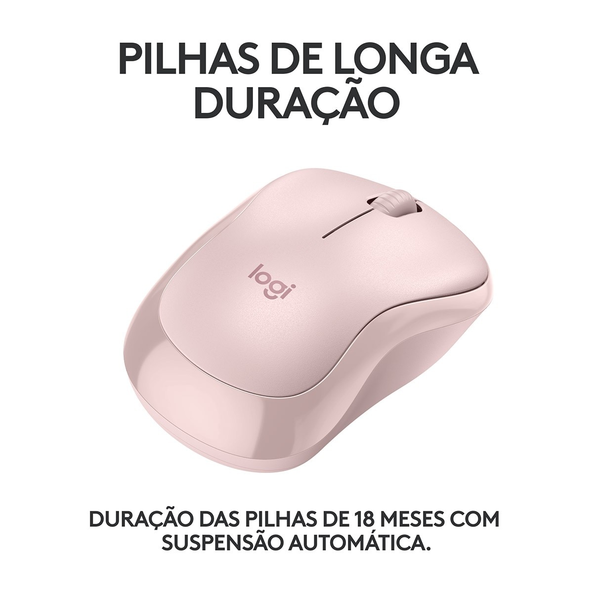 Rato Óptico Logitech M240 Silent Bluetooth 4000DPI - Rosa 4