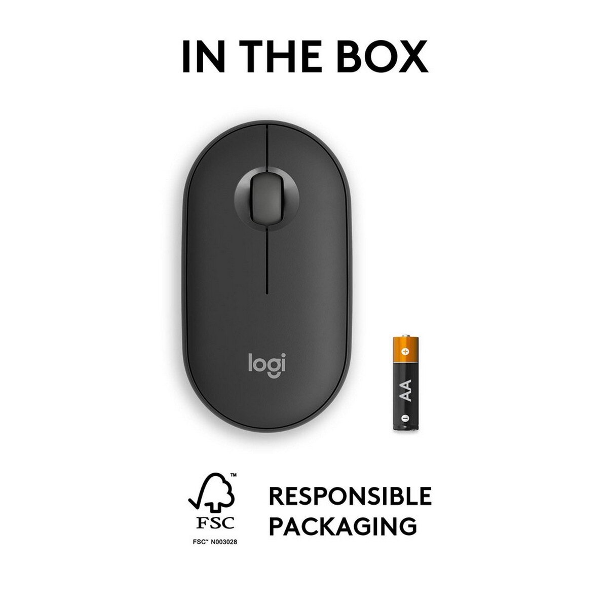 Rato Óptico Logitech Pebble 2 M350s Bluetooth 1000DPI - Graphite Grafite-9