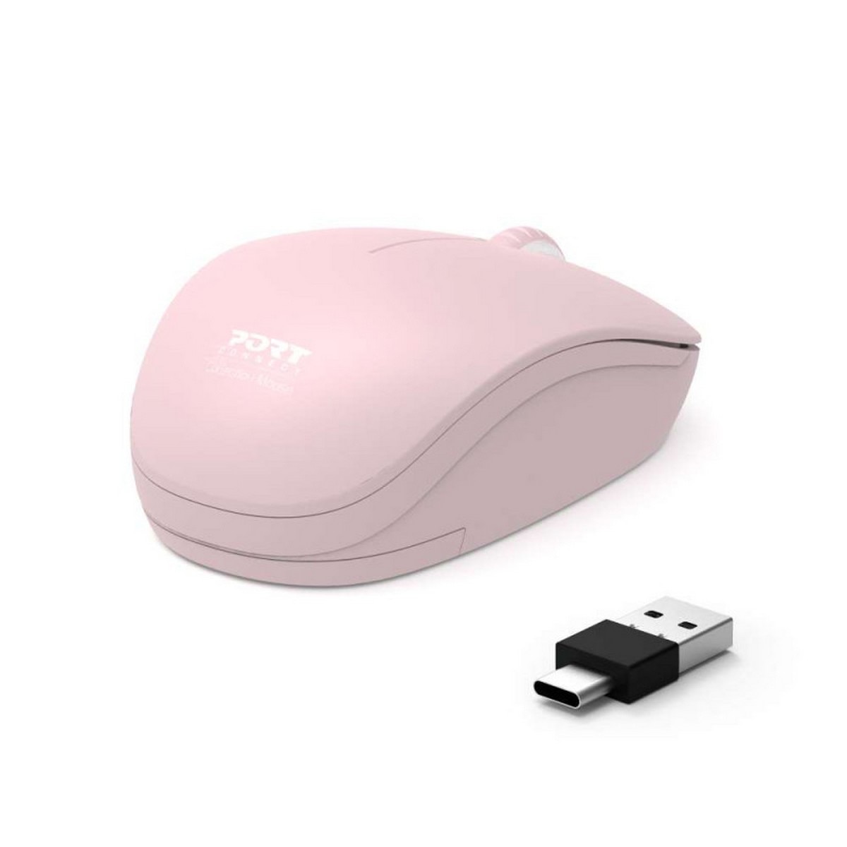 Rato Óptico Wireless Port Collection II - Rosa 5