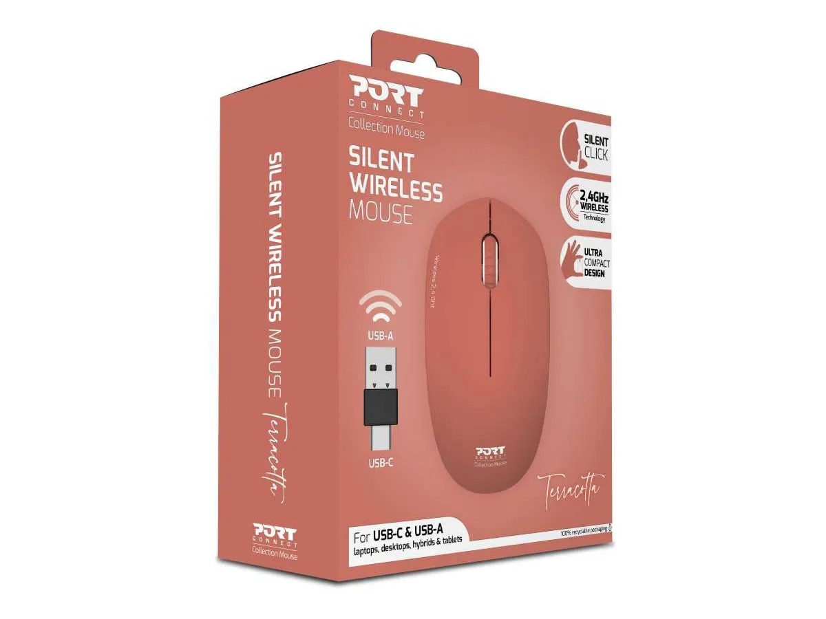 Rato Óptico Wireless Port Collection II - Terracota 7