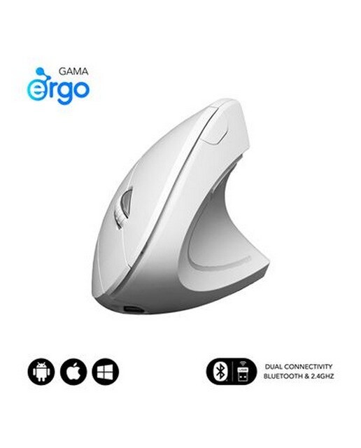 Imagem 0 de Rato Ótico Vertical Ergo Dual Subblime Bateria - Branco
