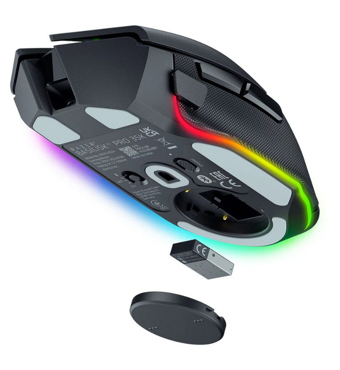 Rato Gaming Wireless Razer Basillisk V3 Pro 35K - Preto 5