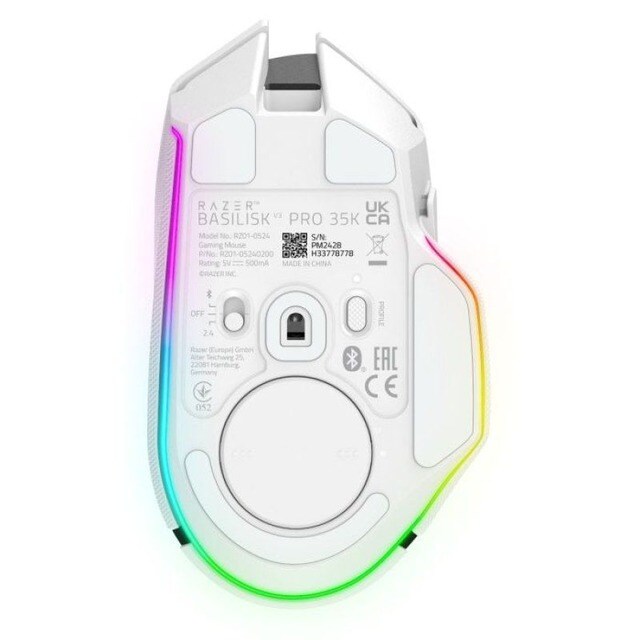 Rato Gaming Wireless Razer Basillisk V3 Pro 35K - Branco 7
