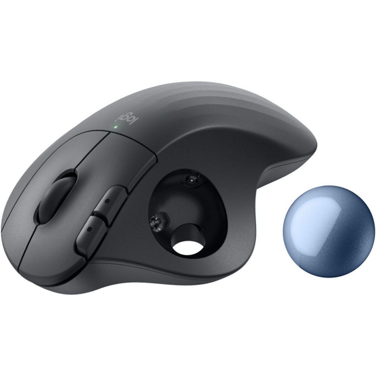 Rato Wireless Logitech Trackball Ergo M575S - Graphite + Blue Ball Grafite-2