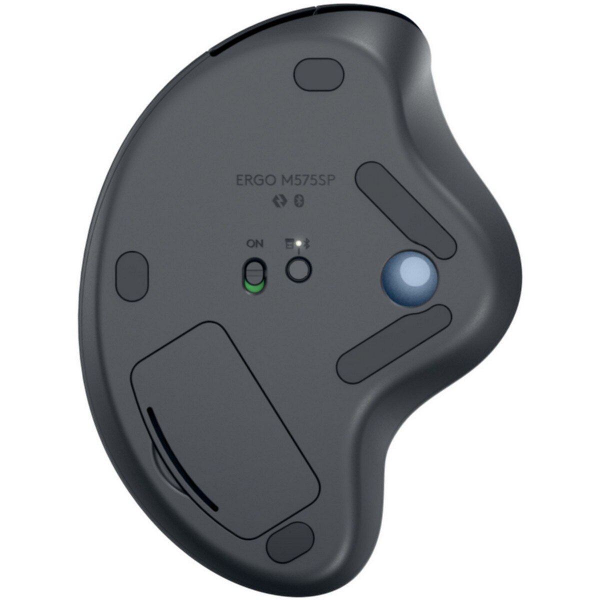 Rato Wireless Logitech Trackball Ergo M575S - Graphite + Blue Ball Grafite-3