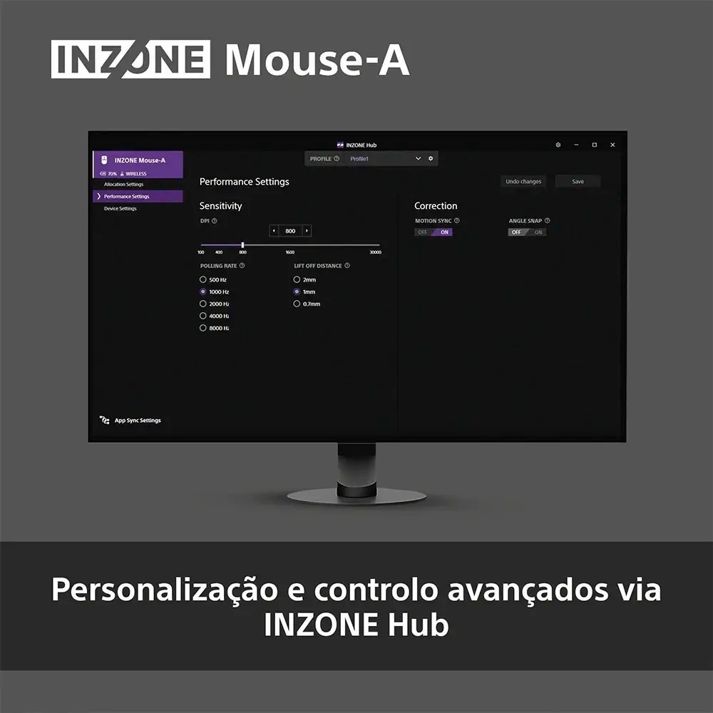 Rato de Gaming Sony INZONE MSE-G500B sem Fios Preto-10