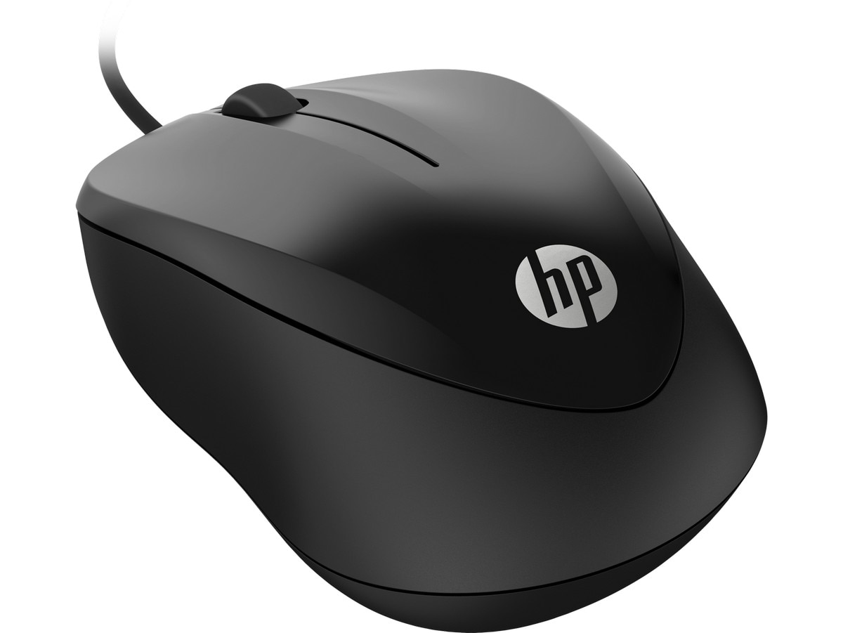 Rato Óptico HP 1000 com Cabo de 1,5 m - Preto Preto-2