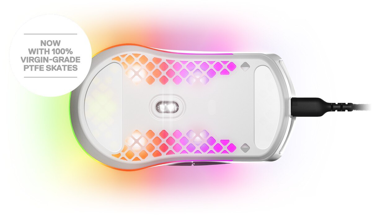 Rato Gaming Steelseries Aerox 3 - Branco Branco-2