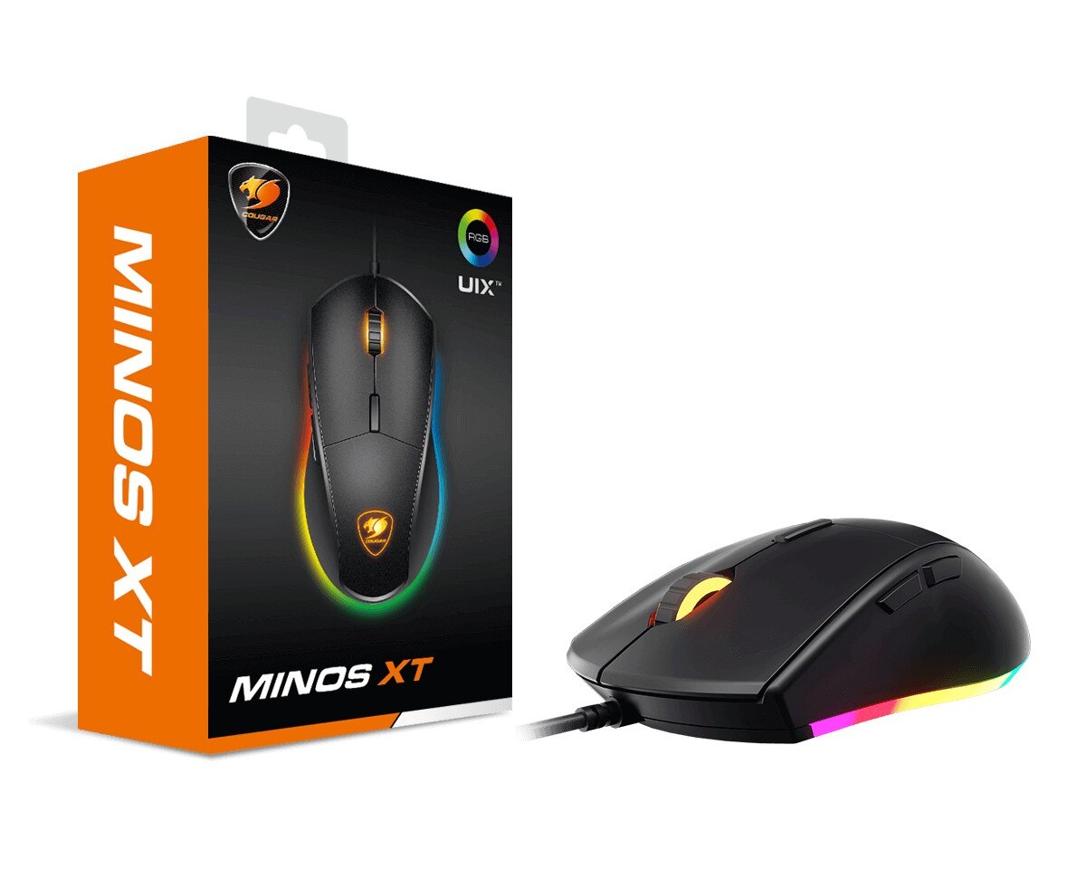Rato Gaming Cougar Minos XT, 4000 DPI, 6 Botões Programáveis, RGB - Preto Black-9