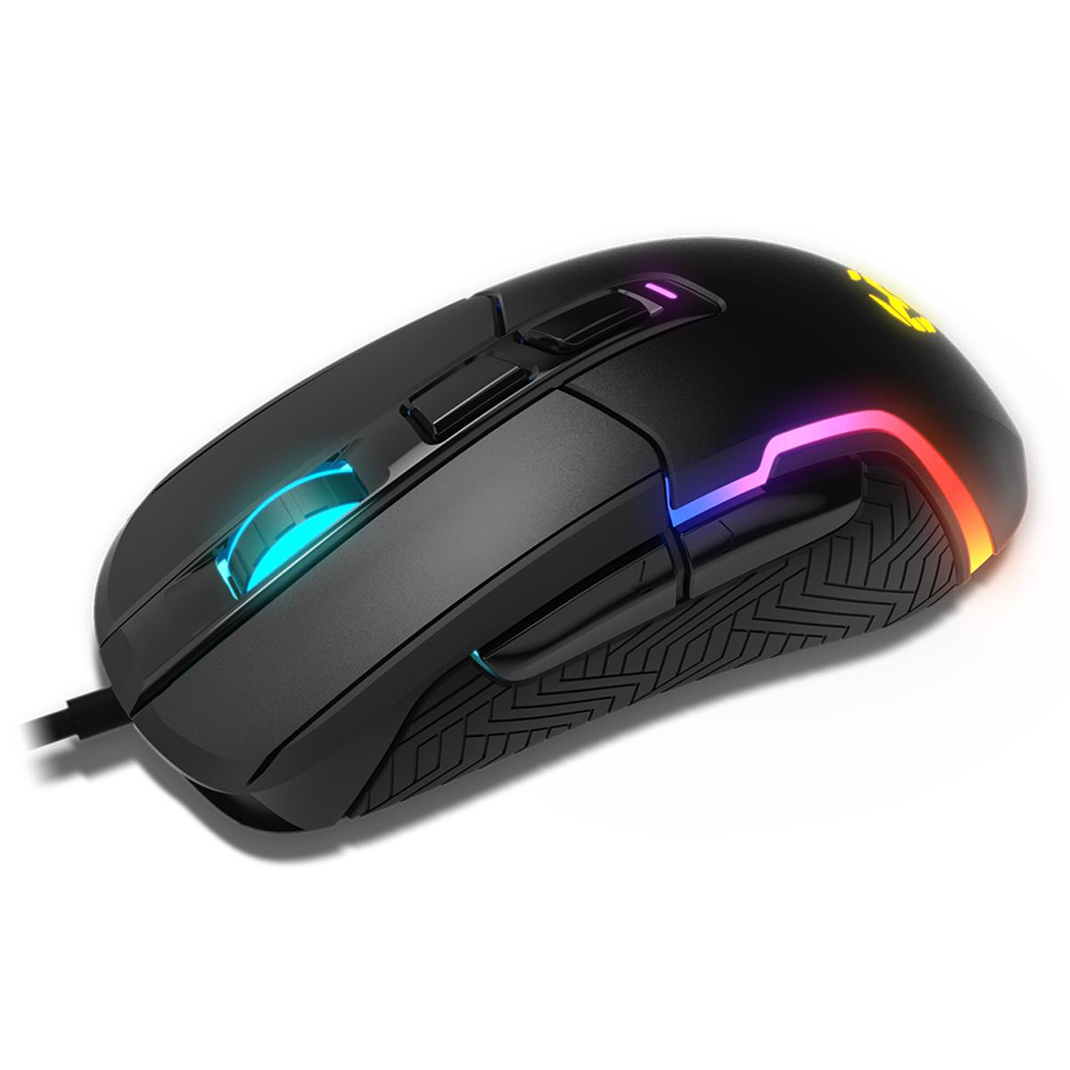 Rato Gaming Krom Kick RGB Sensor óptico de alta precisão, 6 níveis de DPI Preto-9