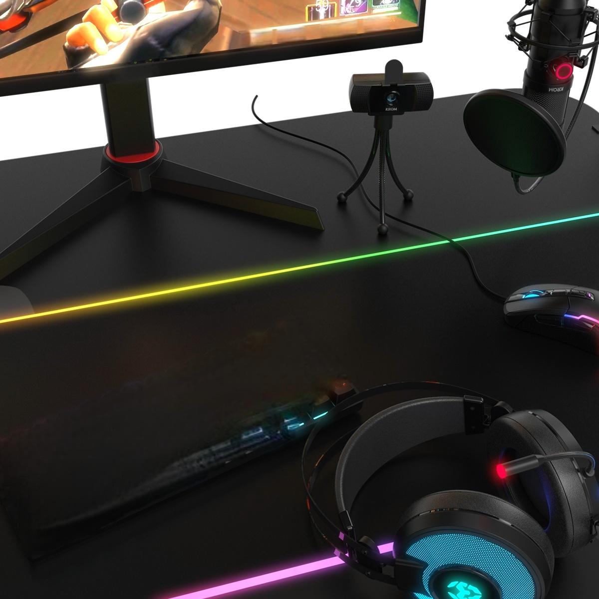 Rato Gaming Krom Kick RGB Sensor óptico de alta precisão, 6 níveis de DPI Preto-12
