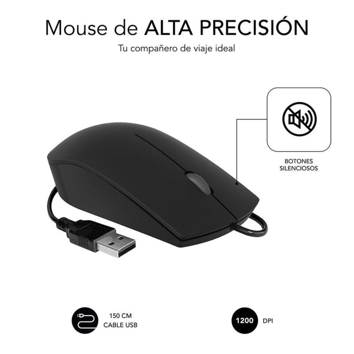 Rato Silencioso SUBBLIM BUSINESS até 1200 DPI 3