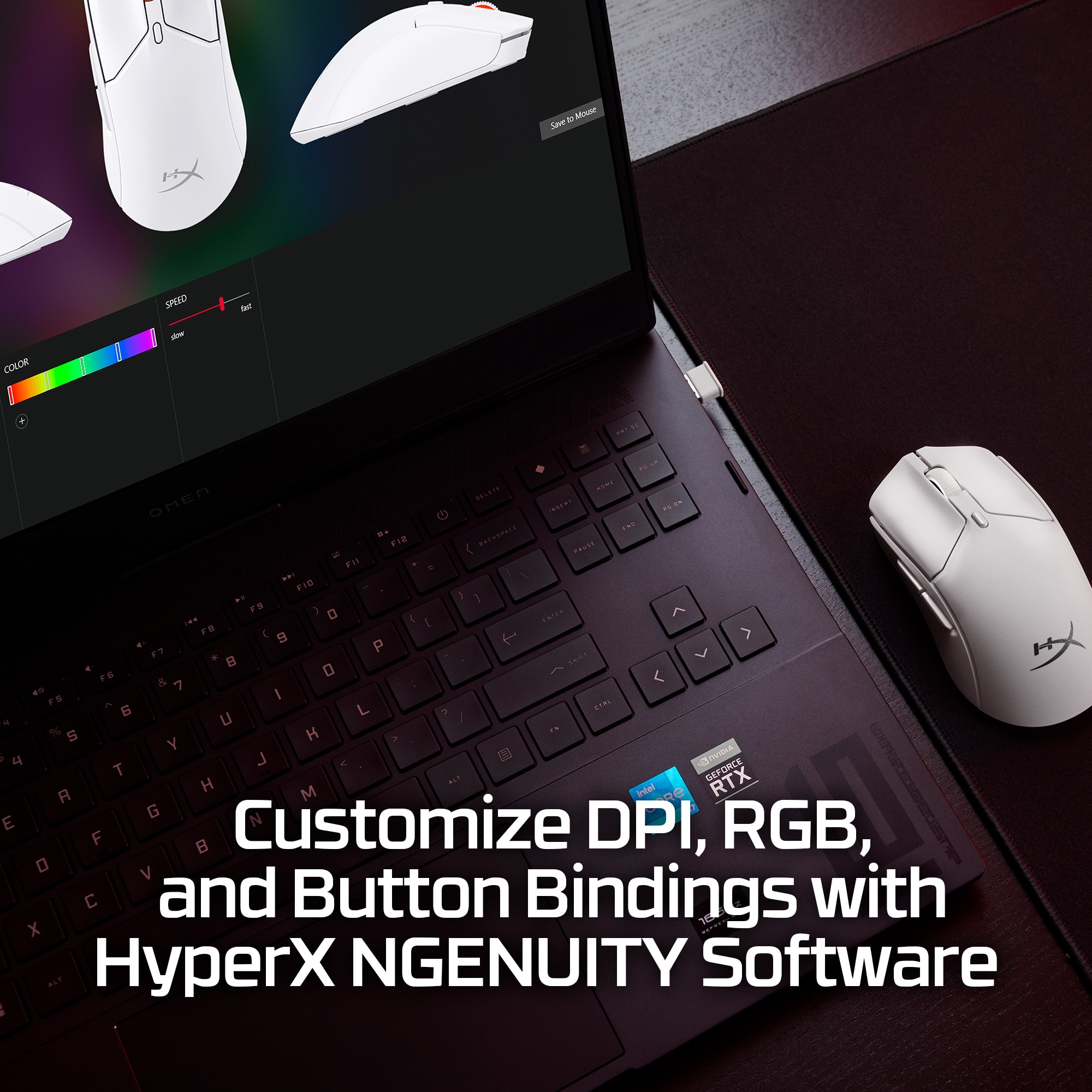 Rato Gaming sem Fios HyperX Pulsefire Haste 2 Core - Branco Branco-7