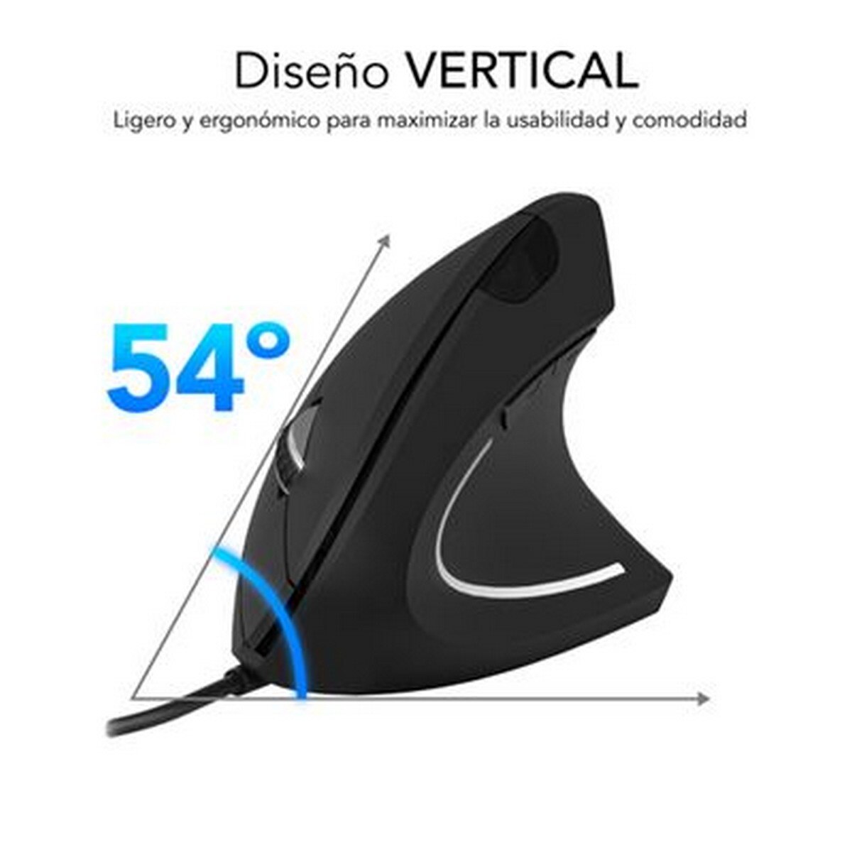 Rato Vertical com Fios Ergo Wired SUBBLIM - Preto 3
