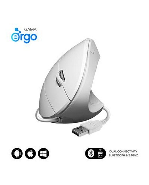 Imagem 0 de Rato Vertical com Fios Ergo Wired SUBBLIM - Branco