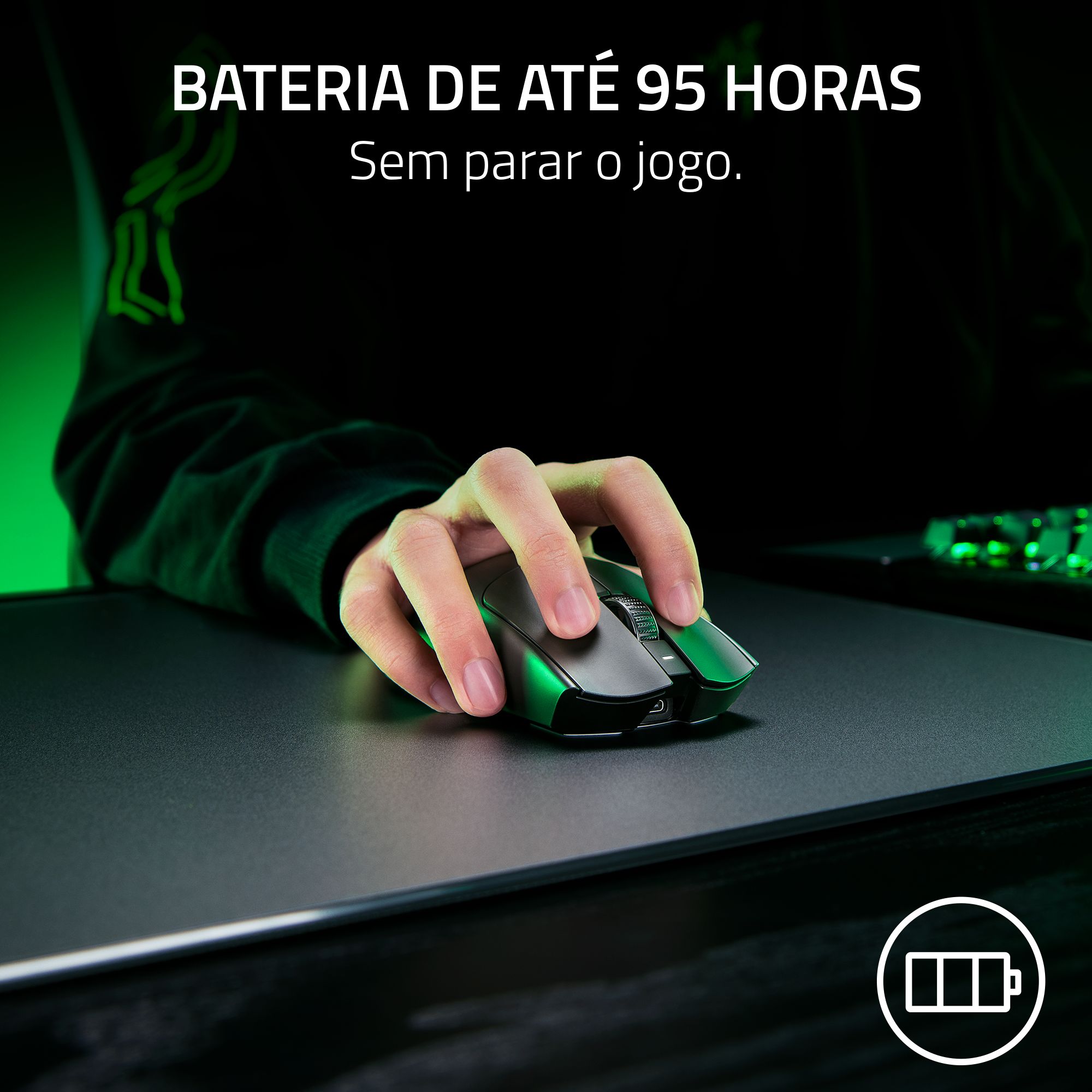 Rato Gaming Razer Viper V3 Pro SE Wireless - Preto Preto-9