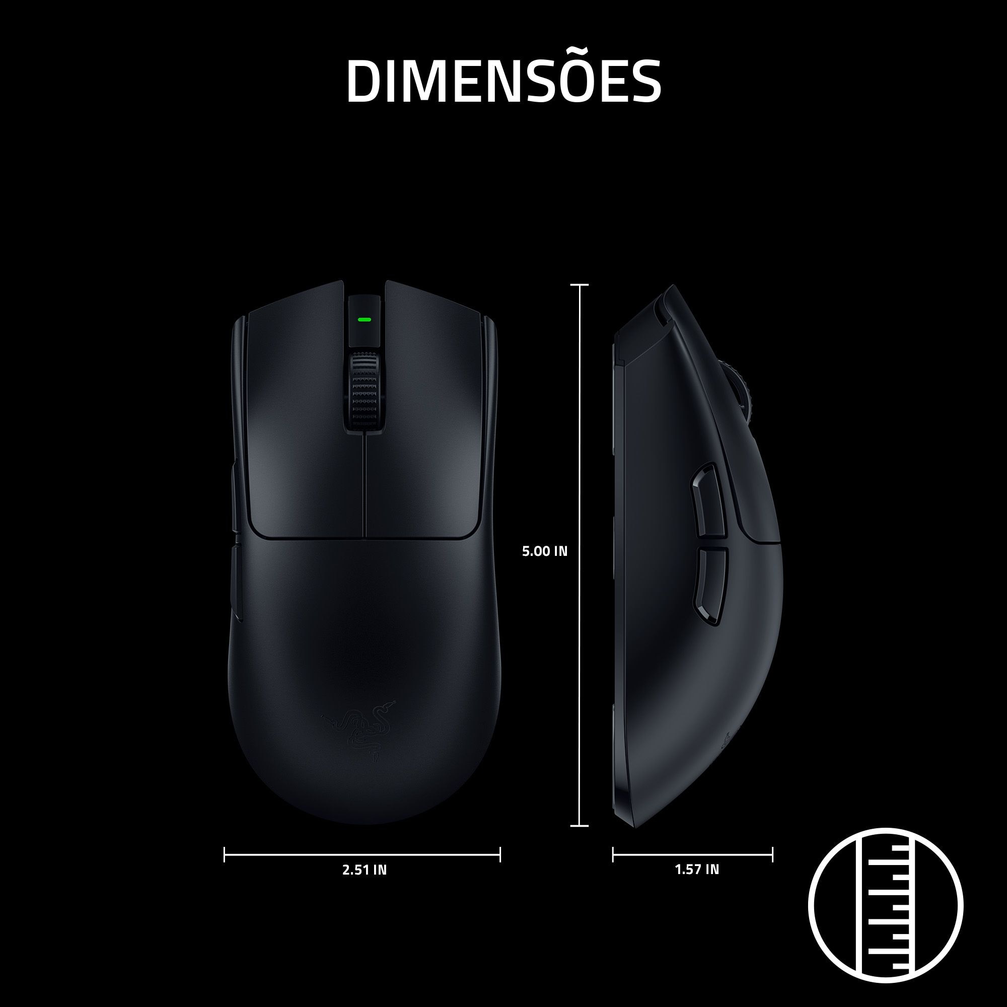 Rato Gaming Razer Viper V3 Pro SE Wireless - Preto Preto-11