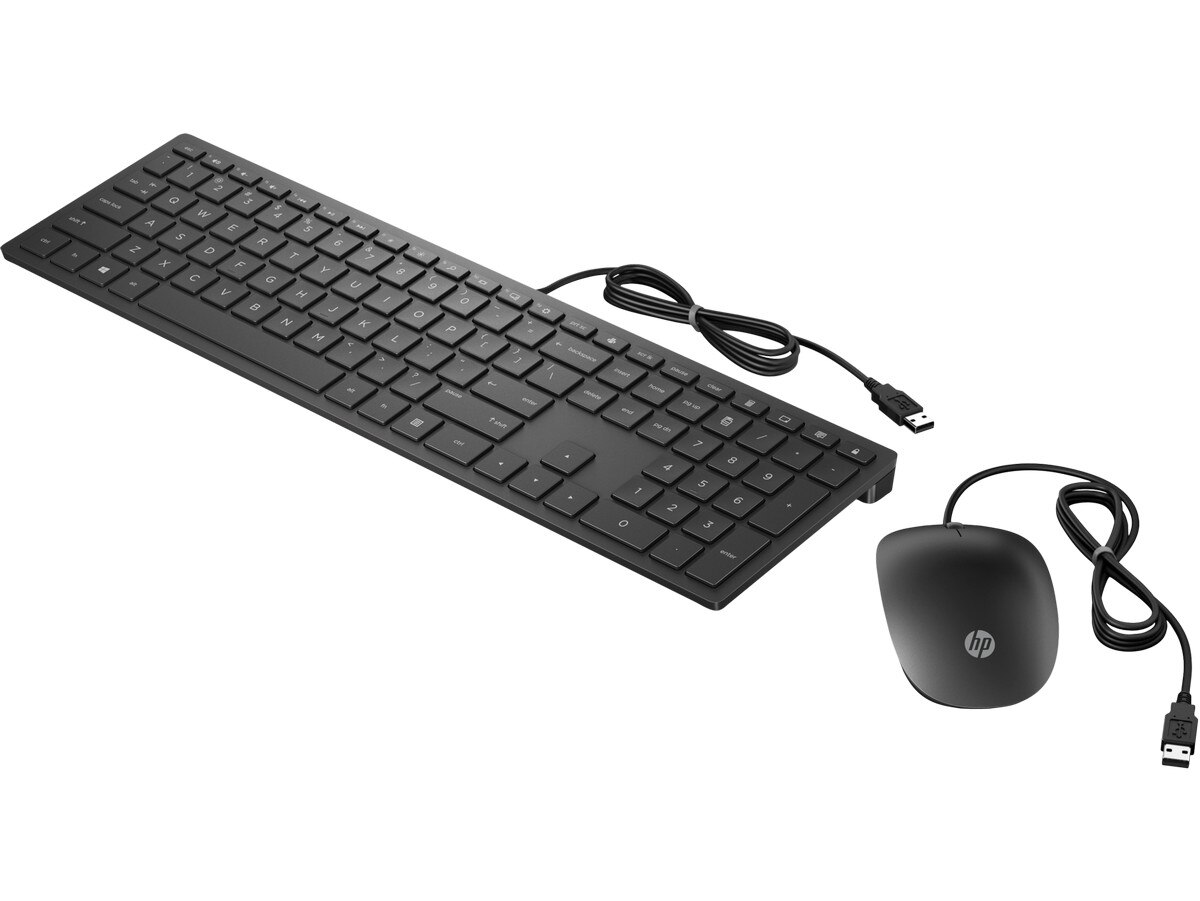 Teclado e Rato HP Pavilion  Wired 400 com Fios - Preto 2