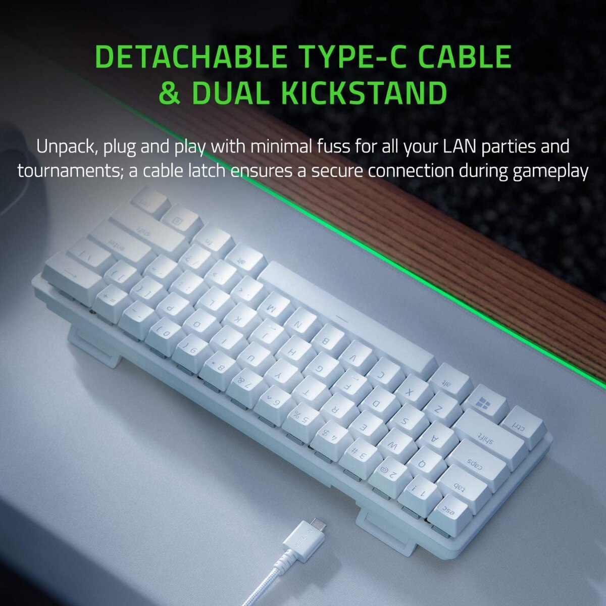 Teclado Razer Huntsman Mini 60% RGB Clicky Optical Switch (Purple) US Mercury 5