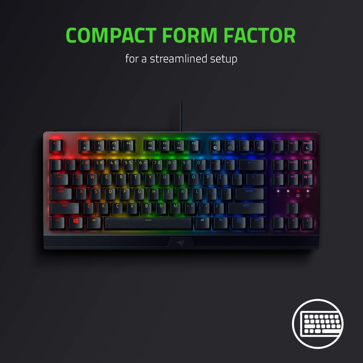 Teclado Mecânico Razer Blackwidow V3 PT Tenkeyless RGB Yellow Switch 4