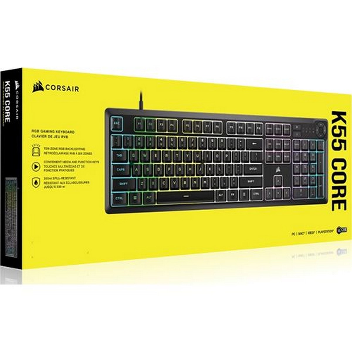 Teclado Gaming K55 Core RGB - Preto 7