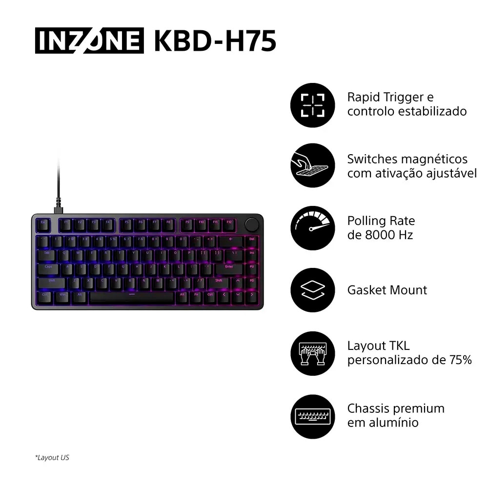 Teclado de Gaming Sony INZONE KBD-G900B - Preto 2