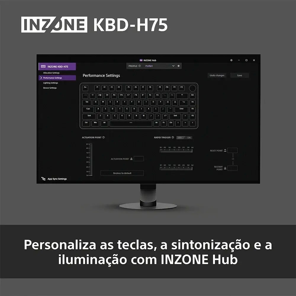 Teclado de Gaming Sony INZONE KBD-G900B - Preto 9