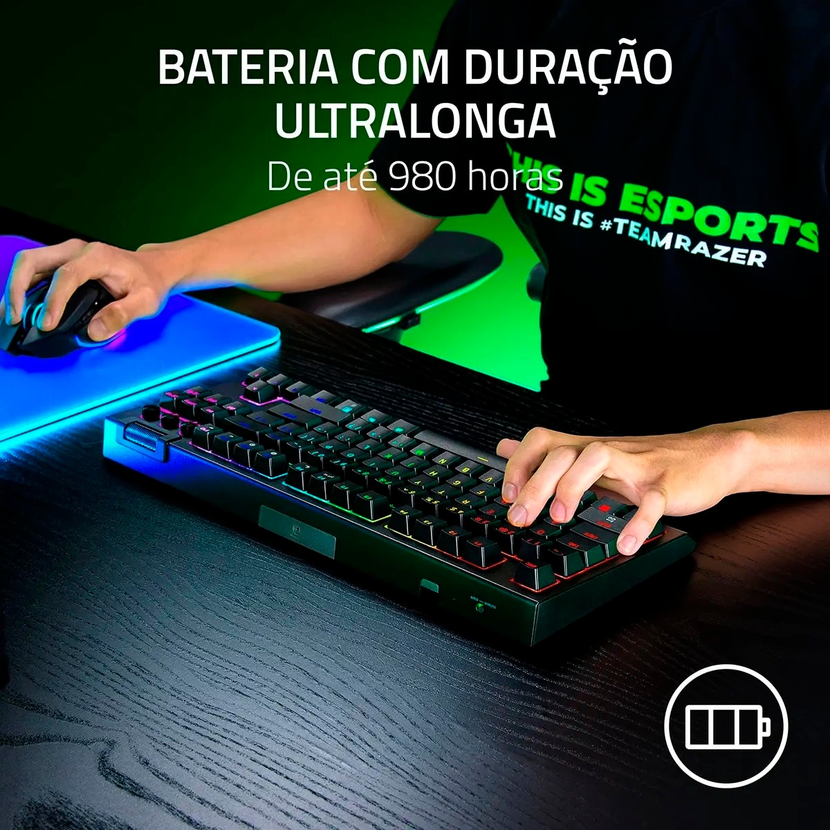 Teclado Gaming Razer BlackWidow V4 Tenkeyless HyperSpeed - Layout EUA 9