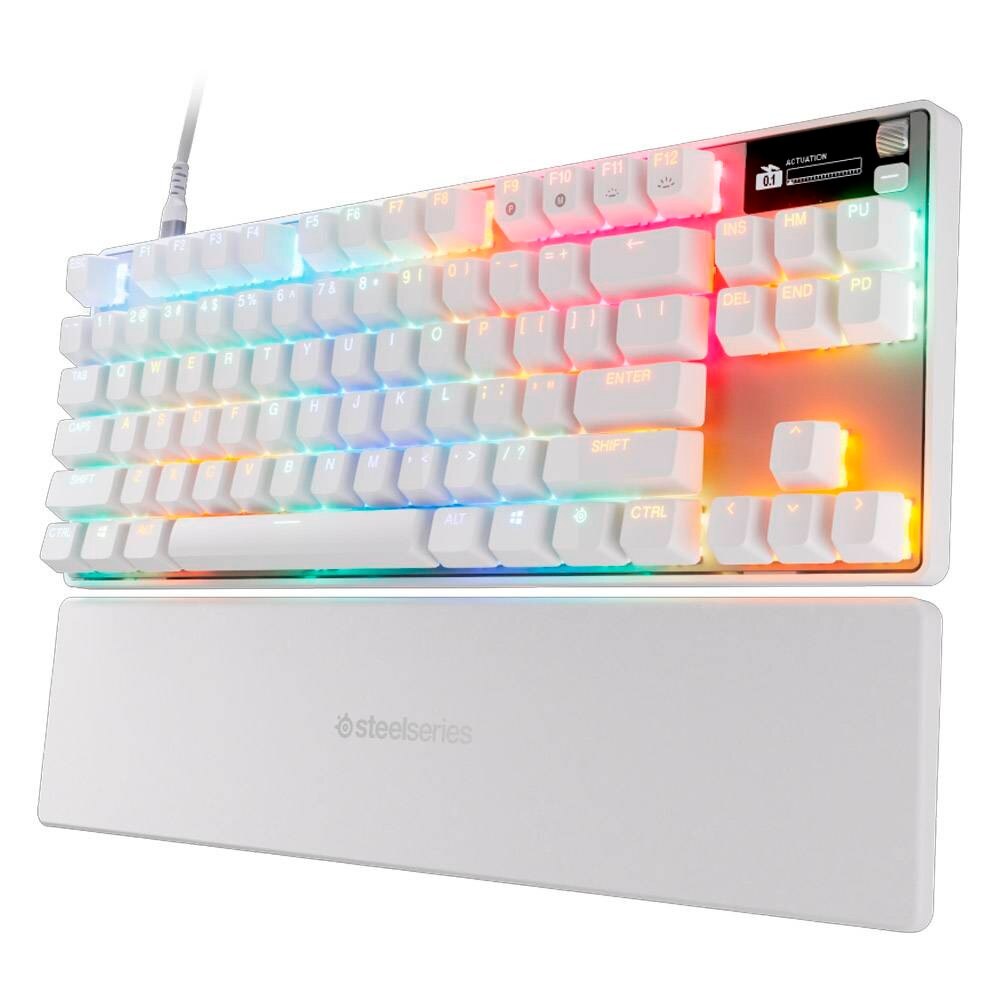 Teclado Mecânico Steelseries Apex Pro TKL Gen 3 RGB US - Branco Branco-2