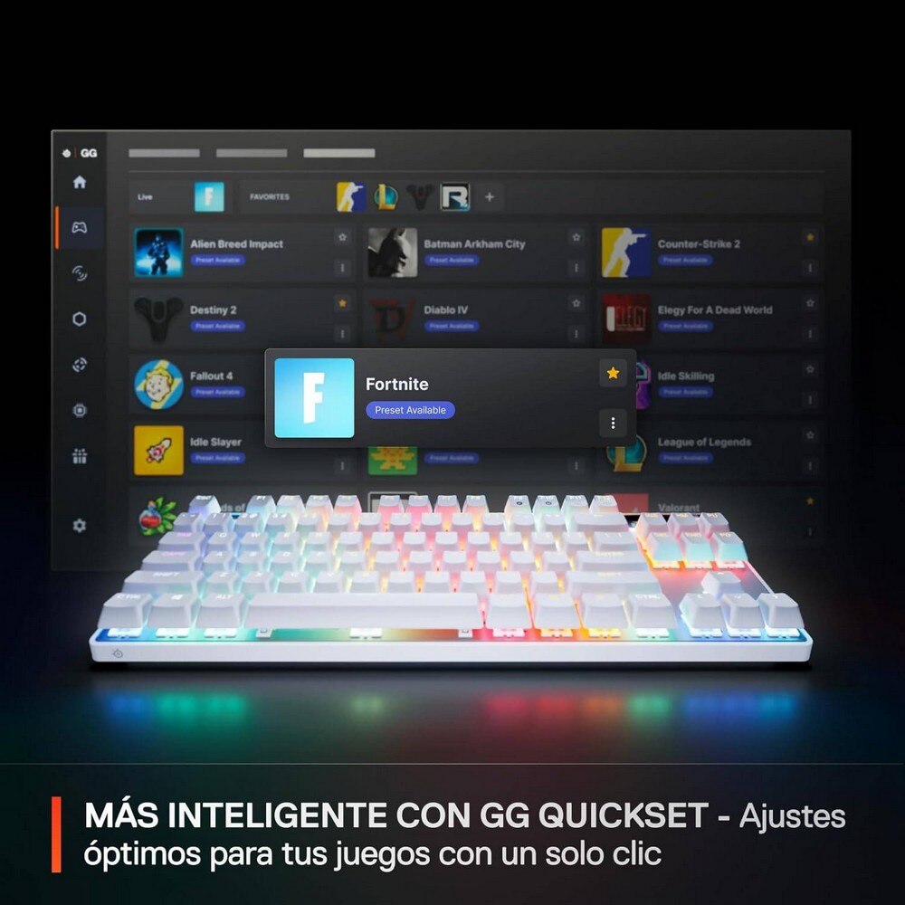Teclado Mecânico Steelseries Apex Pro TKL Gen 3 RGB US - Branco Branco-3