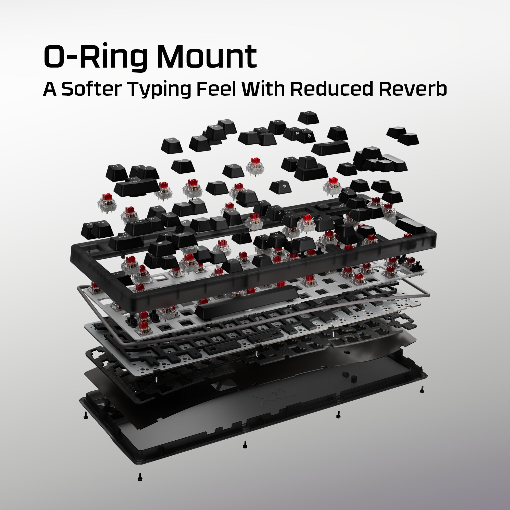 Teclado HyperX Origins 2 1800 Gaming RGB PT Red Linear Switches 4