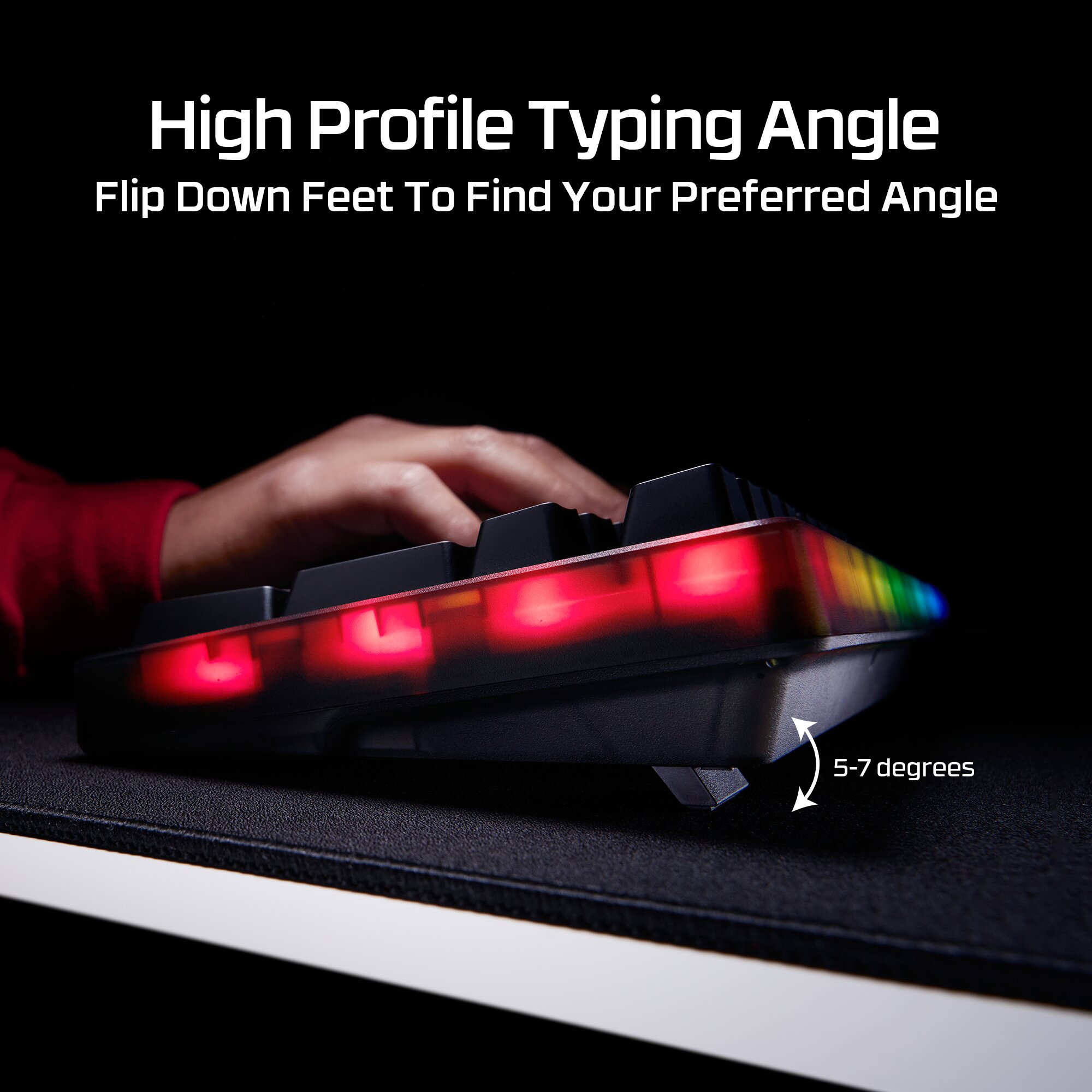Teclado HyperX Origins 2 1800 Gaming RGB PT Red Linear Switches 8